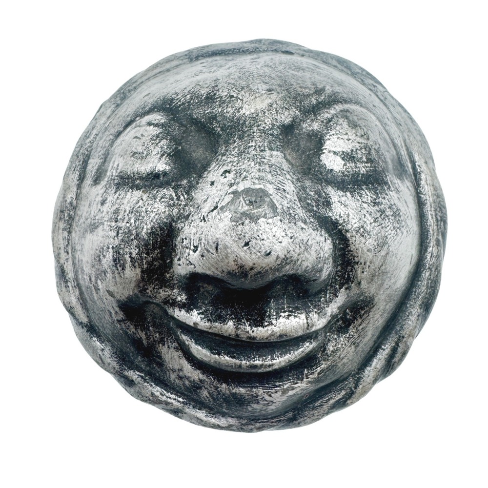 Apfelweibla ETA Hoffmann Door Knocker Face Plaque Silver Bamberg Germany Vintage